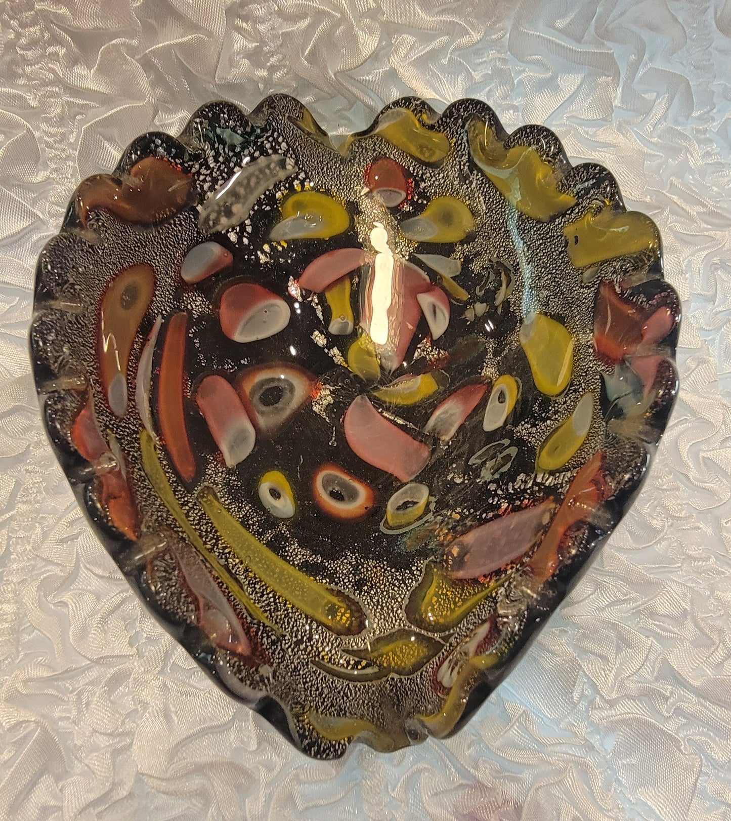 Vintage Murano Art Glass Tutti Frutti Bowl