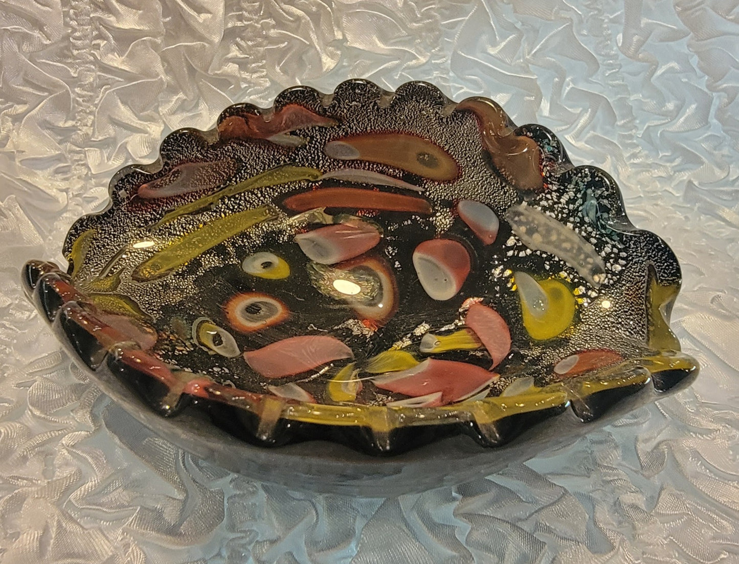 Vintage Murano Art Glass Tutti Frutti Bowl