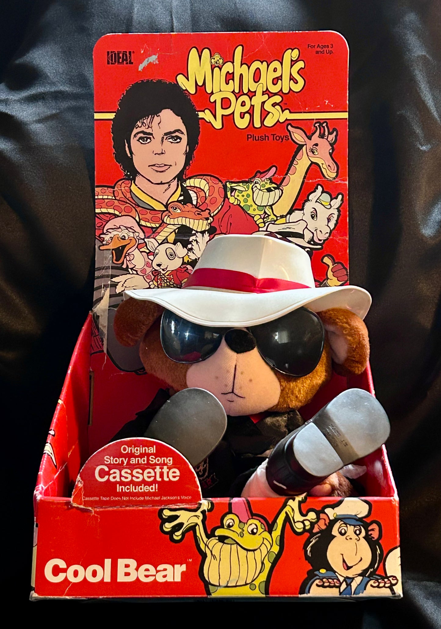 Vintage 1987 Ideal Michael’s Pets Cool Bear Plush Toy Michael Jackson No Tape