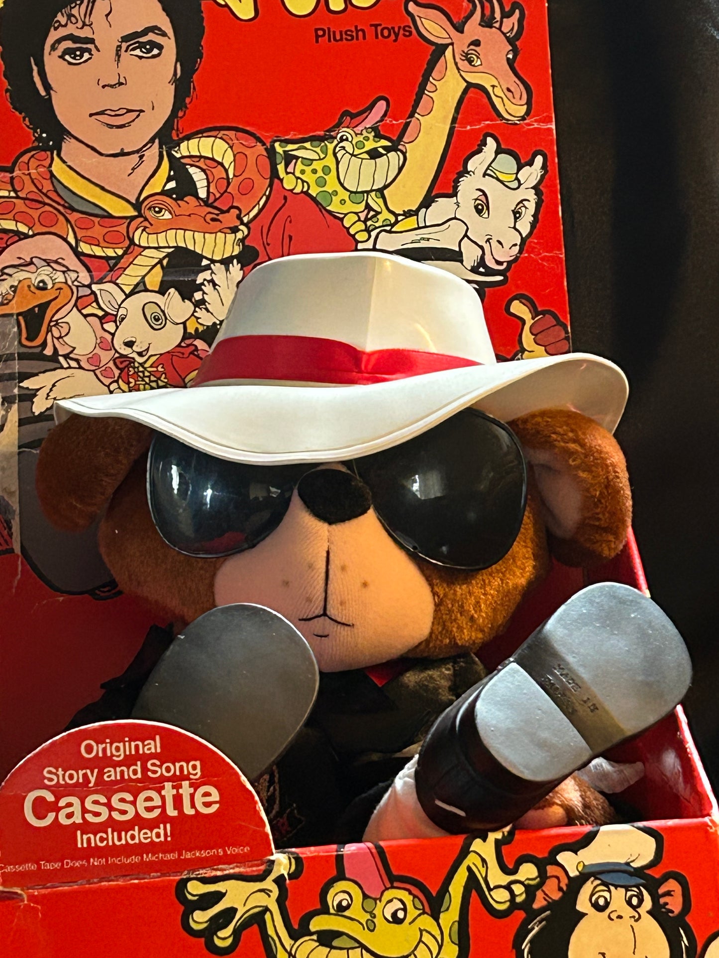 Vintage 1987 Ideal Michael’s Pets Cool Bear Plush Toy Michael Jackson No Tape