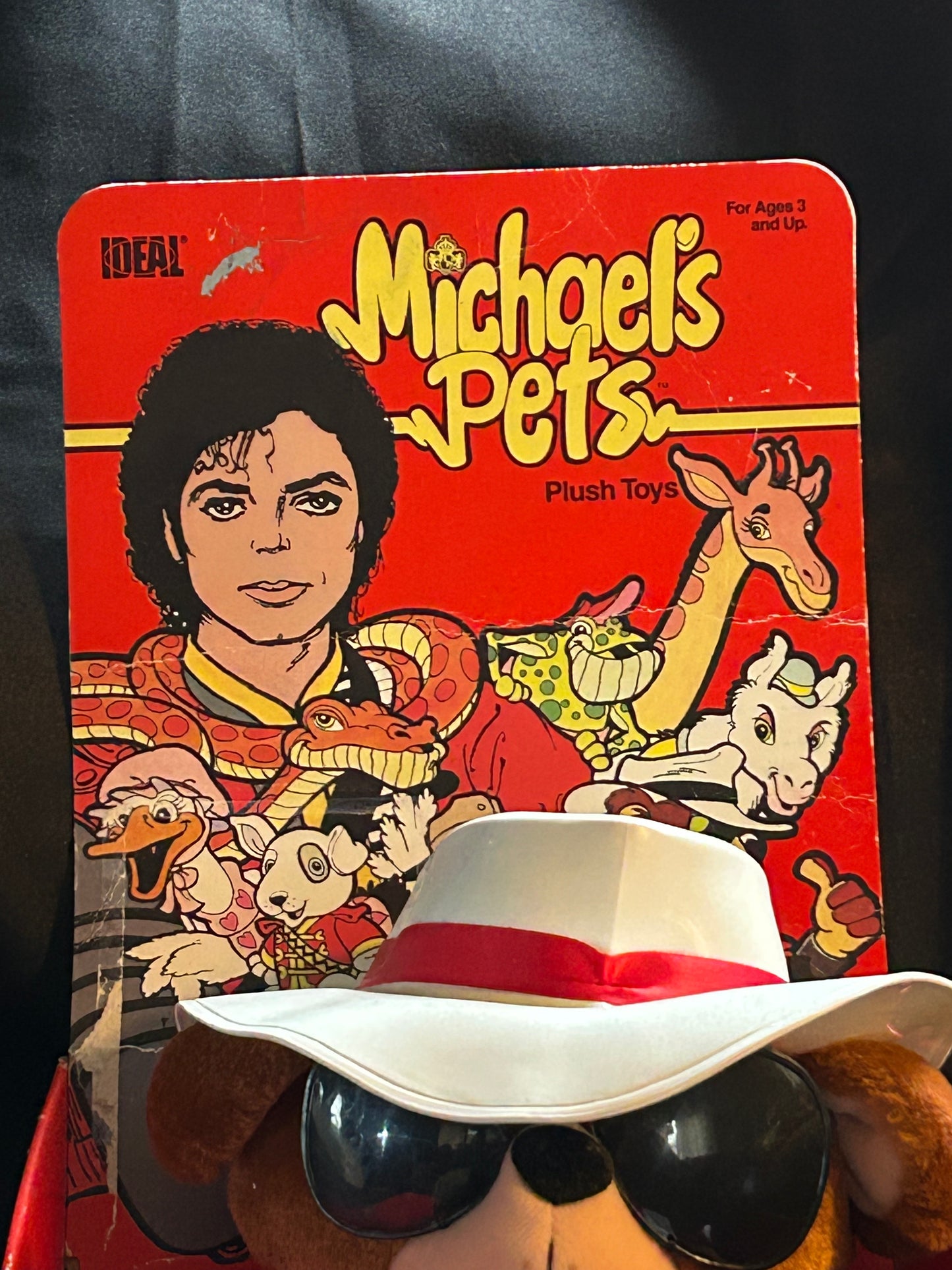Vintage 1987 Ideal Michael’s Pets Cool Bear Plush Toy Michael Jackson No Tape