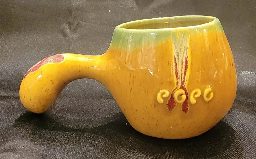 Vintage Set of 2 Popo Galsini Pasadena Gourdware Tiki Gourd Mug