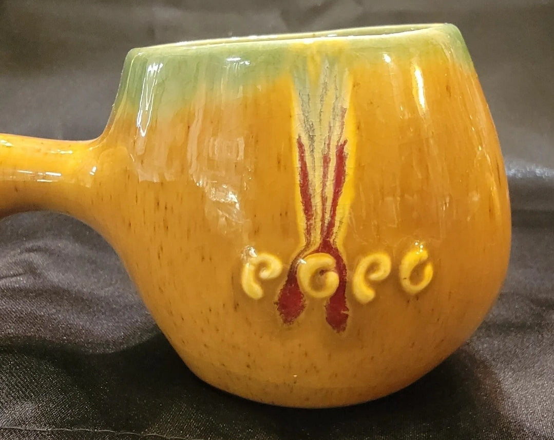 Vintage Set of 2 Popo Galsini Pasadena Gourdware Tiki Gourd Mug