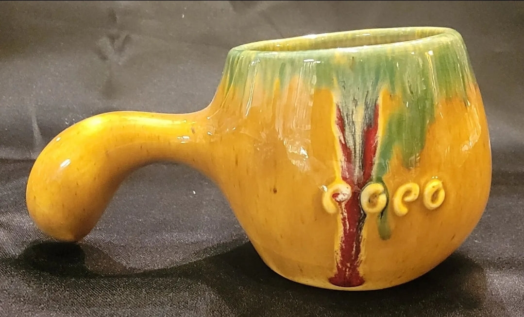 Vintage Set of 2 Popo Galsini Pasadena Gourdware Tiki Gourd Mug