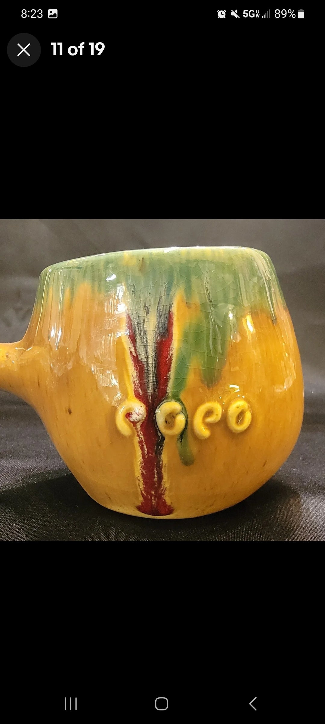 Vintage Set of 2 Popo Galsini Pasadena Gourdware Tiki Gourd Mug