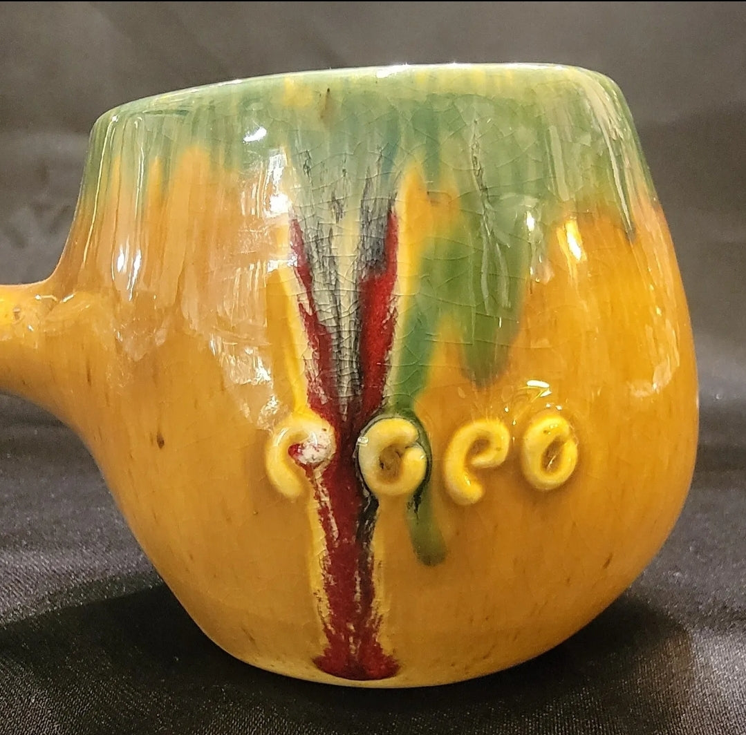 Vintage Set of 2 Popo Galsini Pasadena Gourdware Tiki Gourd Mug