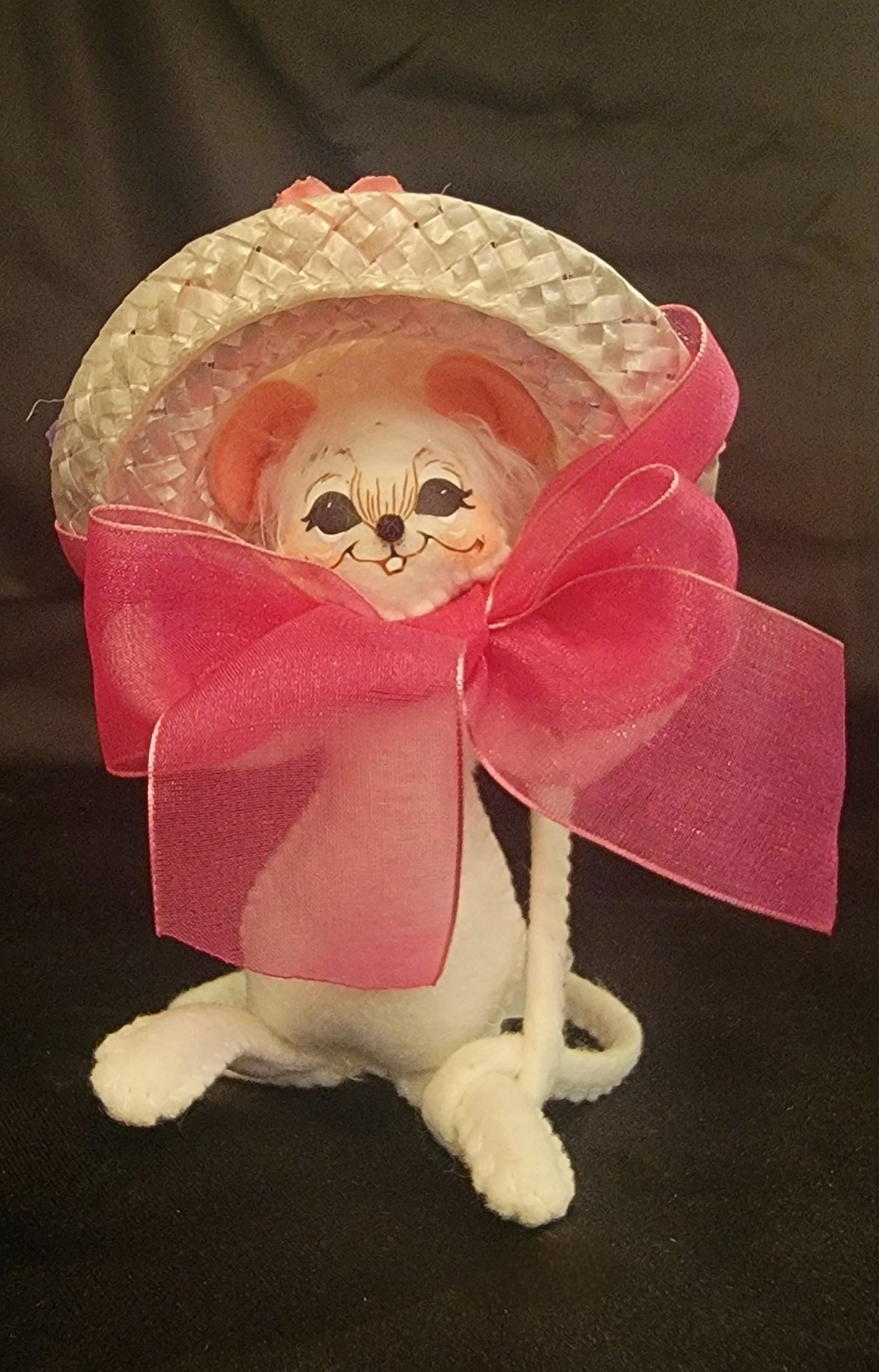 2014 Annalee Floral Bonnet Mouse Plush Doll