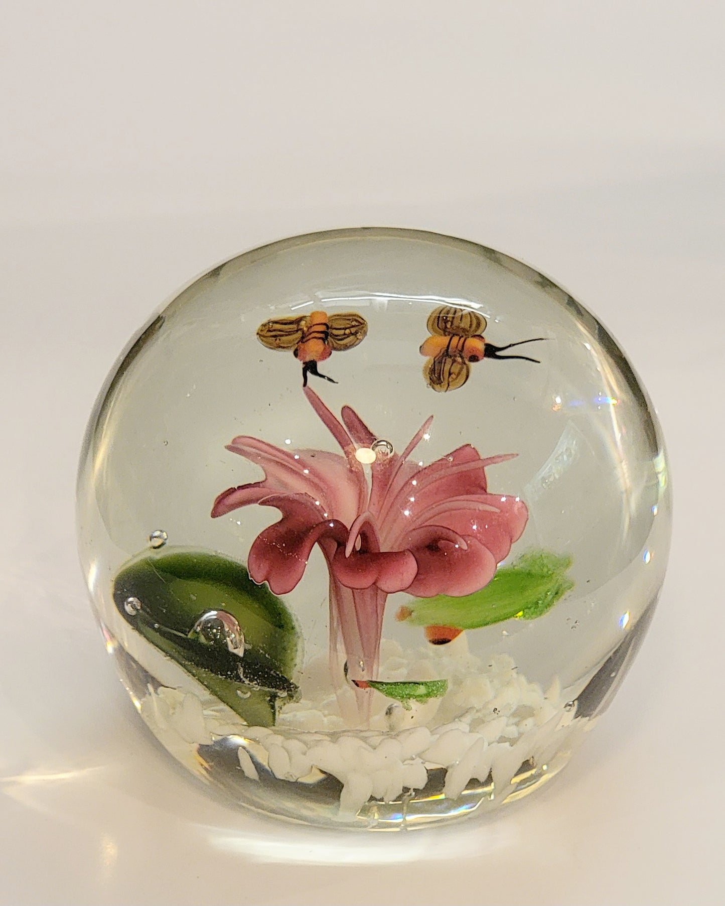 Art Glass Bumble Bee Paperweight