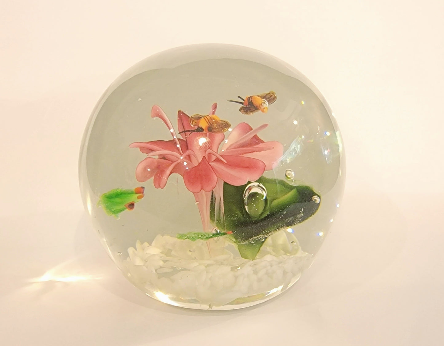 Art Glass Bumble Bee Paperweight