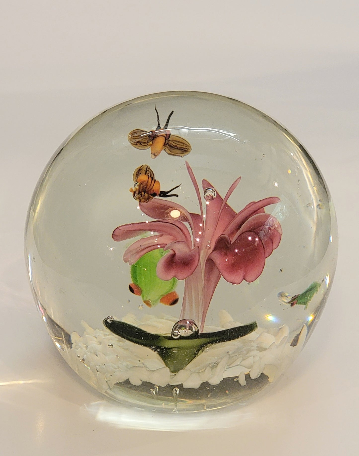 Art Glass Bumble Bee Paperweight