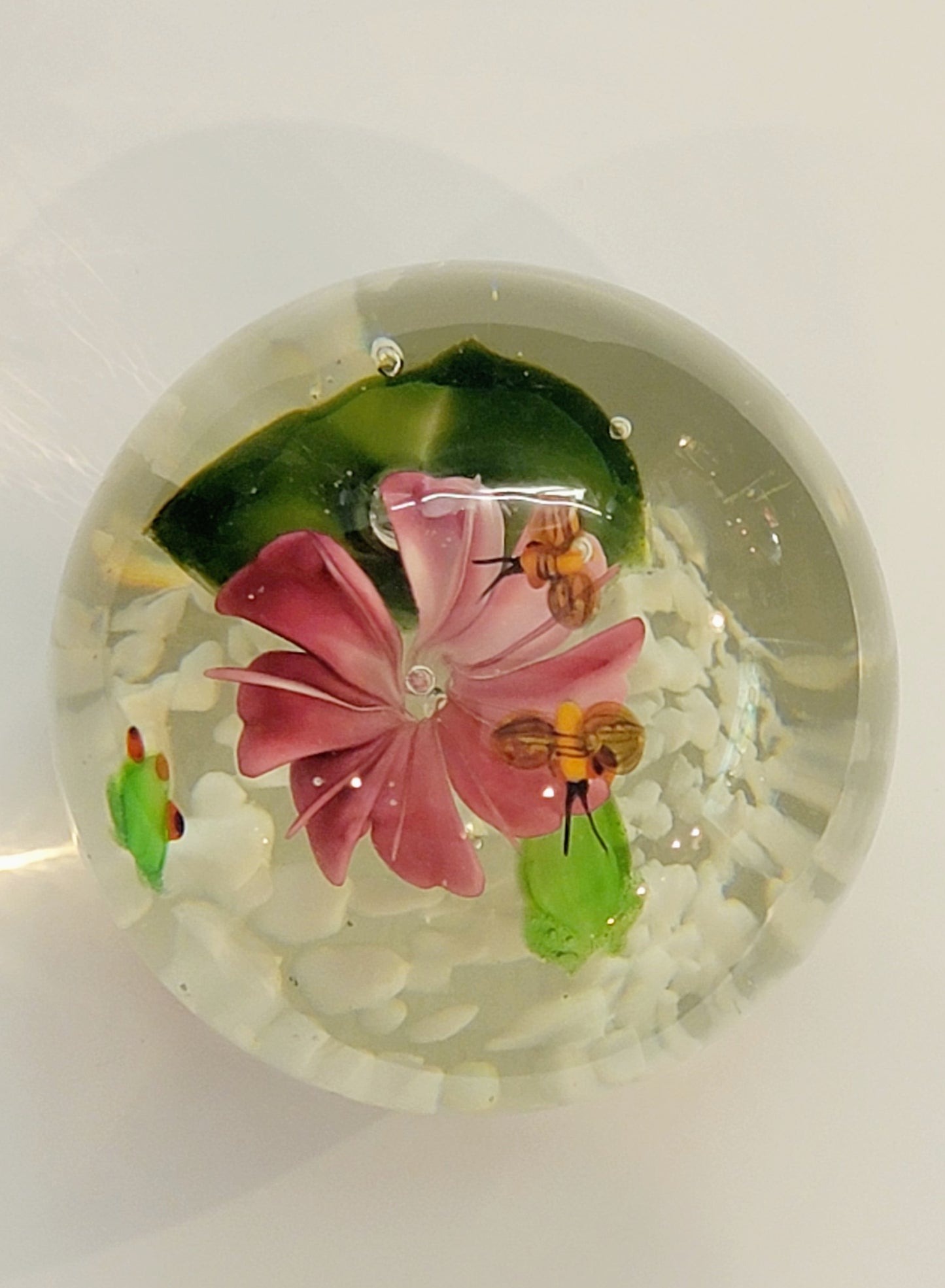 Art Glass Bumble Bee Paperweight