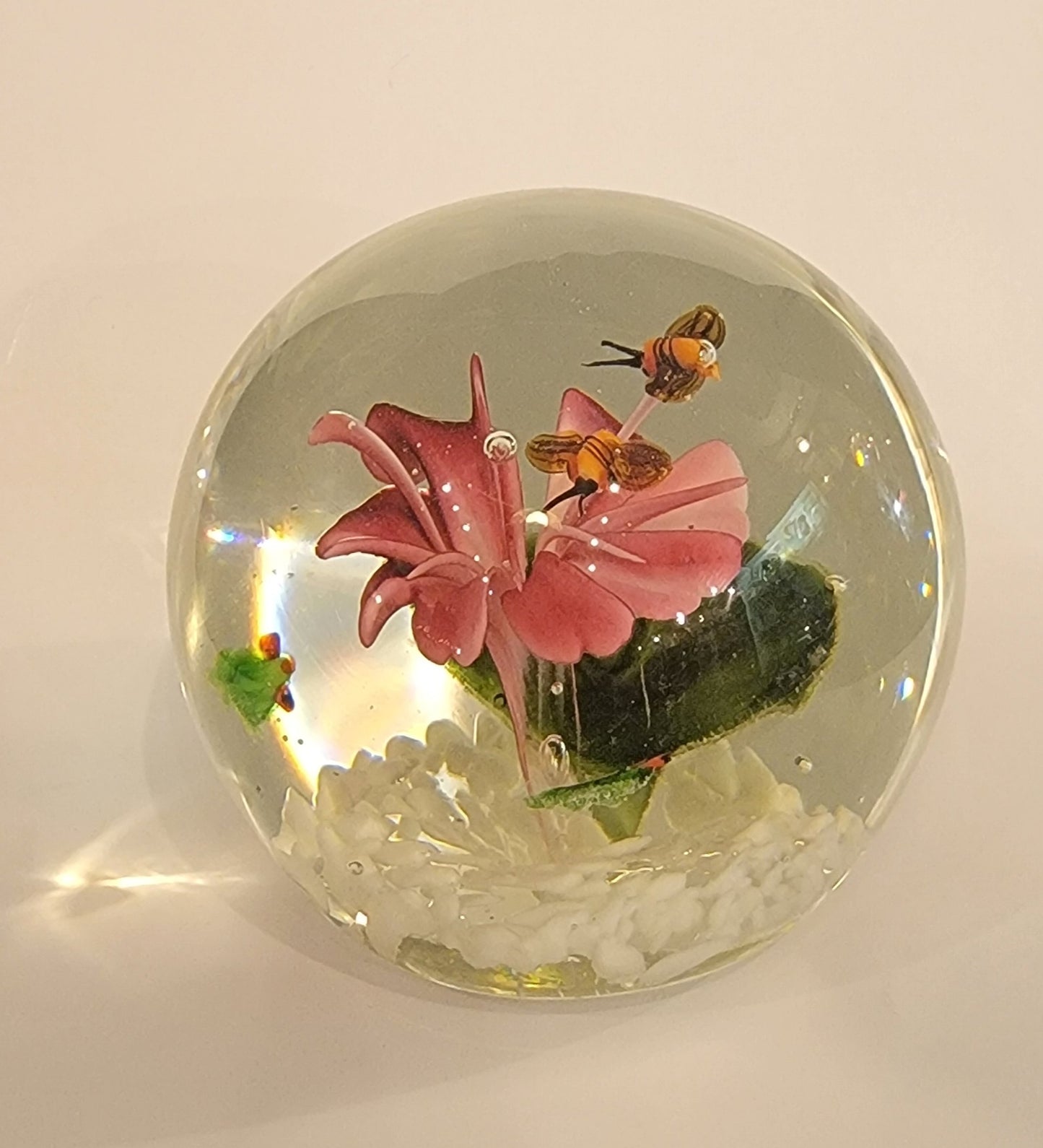 Art Glass Bumble Bee Paperweight