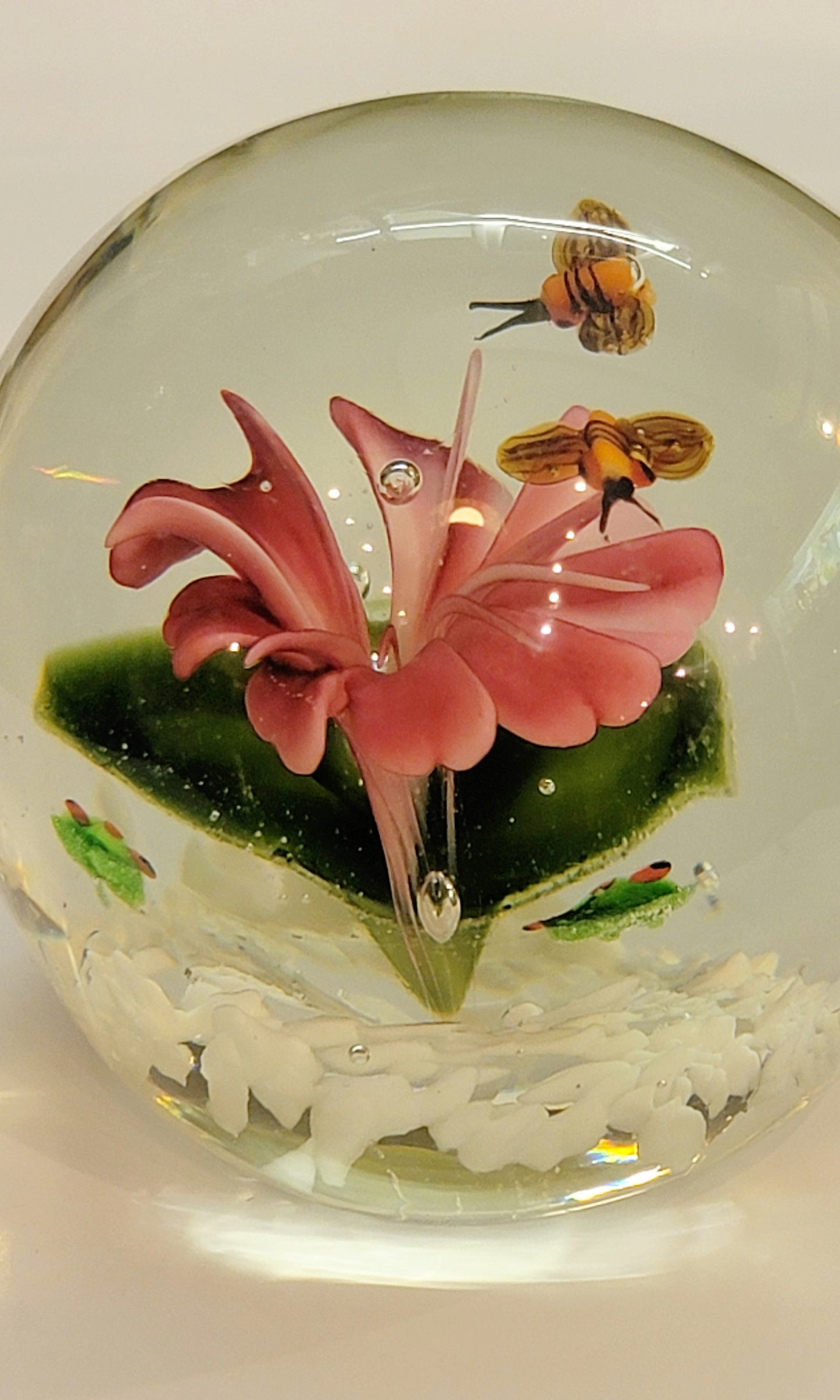 Art Glass Bumble Bee Paperweight
