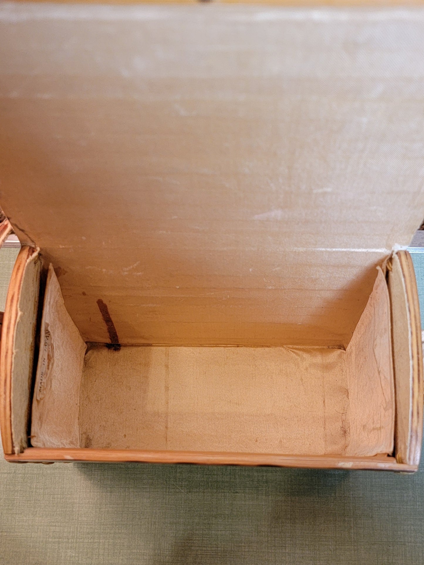 Vintage Japan Tortoise Bamboo Box Purse