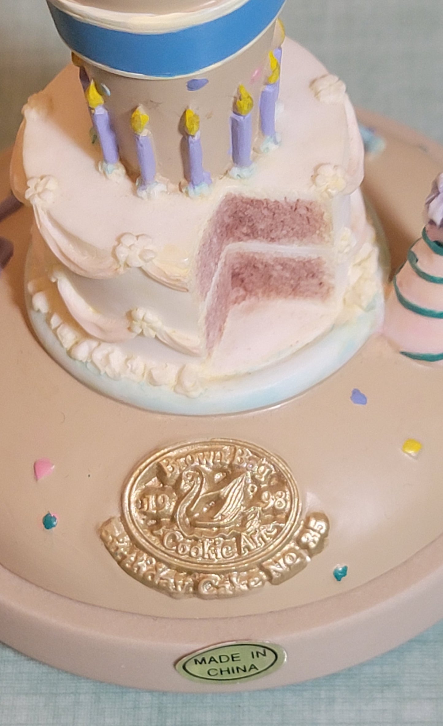 Vintage Brown Bag Cookie Stamp Birthday Cake