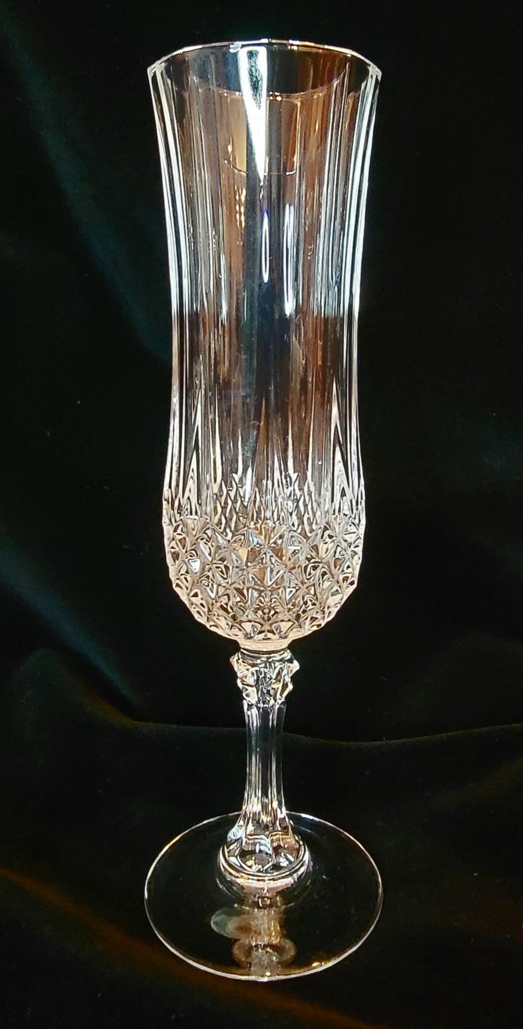 6 Longchamp 14.5 cl Cristal D'arques Crystal Champagne Flutes