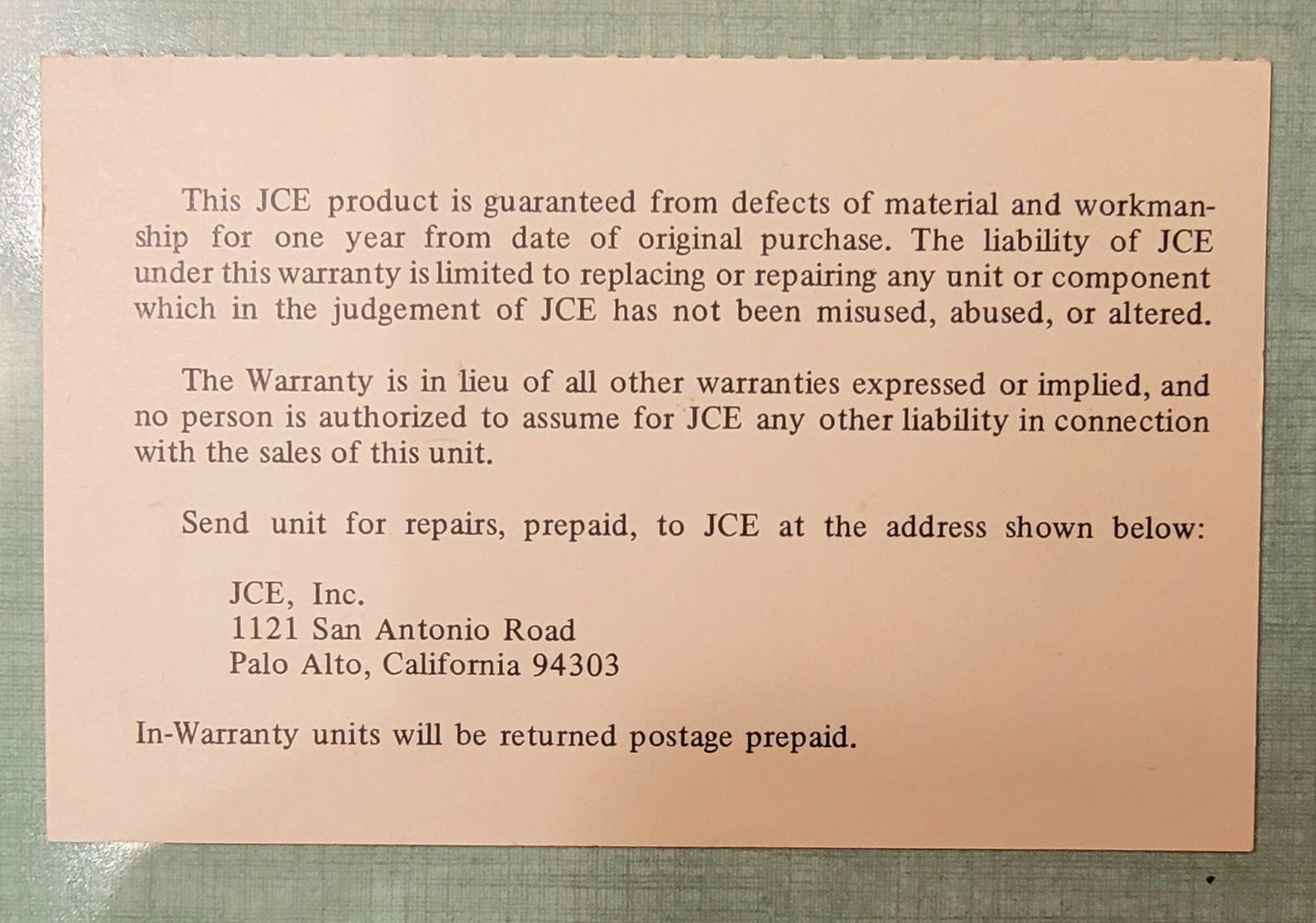 Vintage 1972 JCE Mark II Calculator