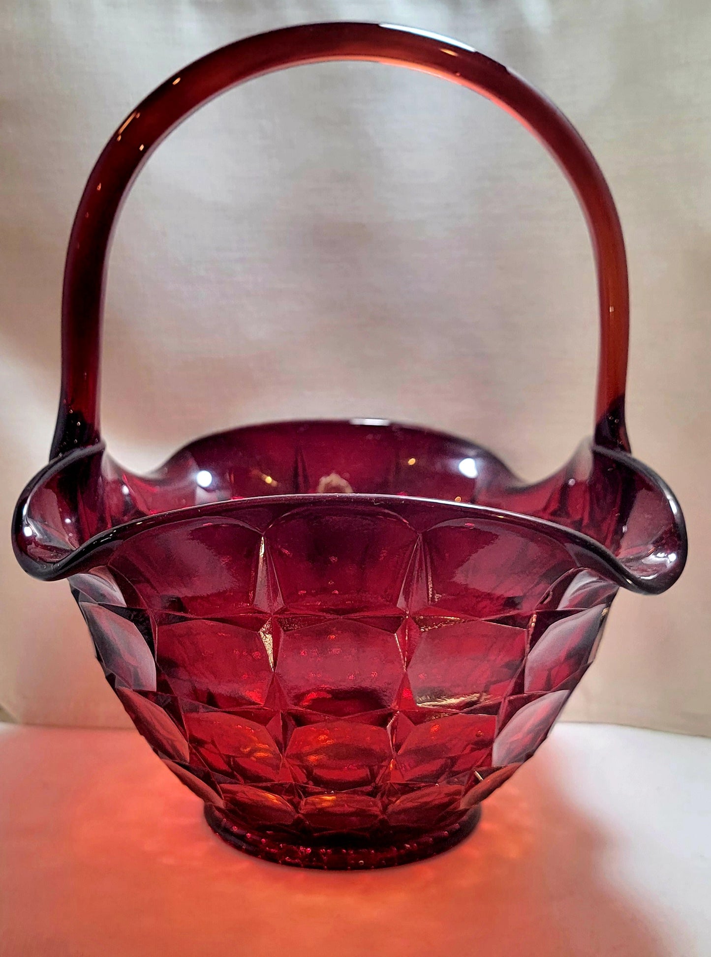 Vintage Tiara Amberina Constellation Basket