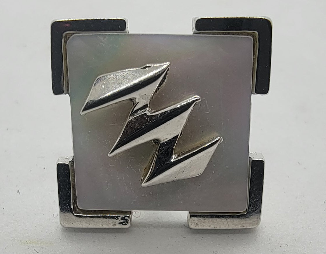 Silver Cufflinks And Tie Clip Set