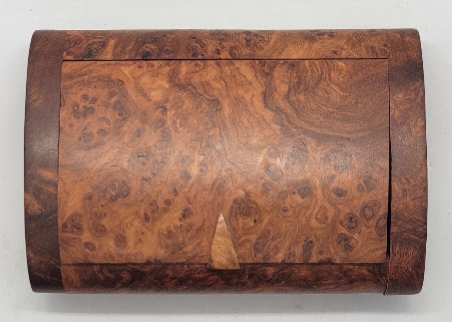 Vintage Russian Wood Cigarette Case