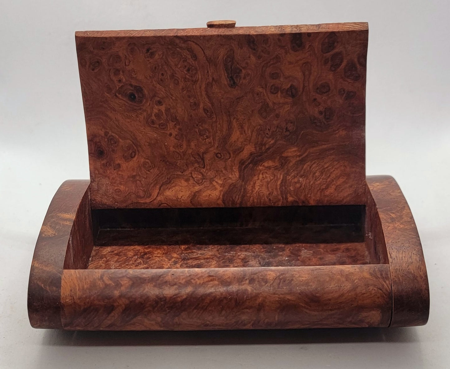 Vintage Russian Wood Cigarette Case
