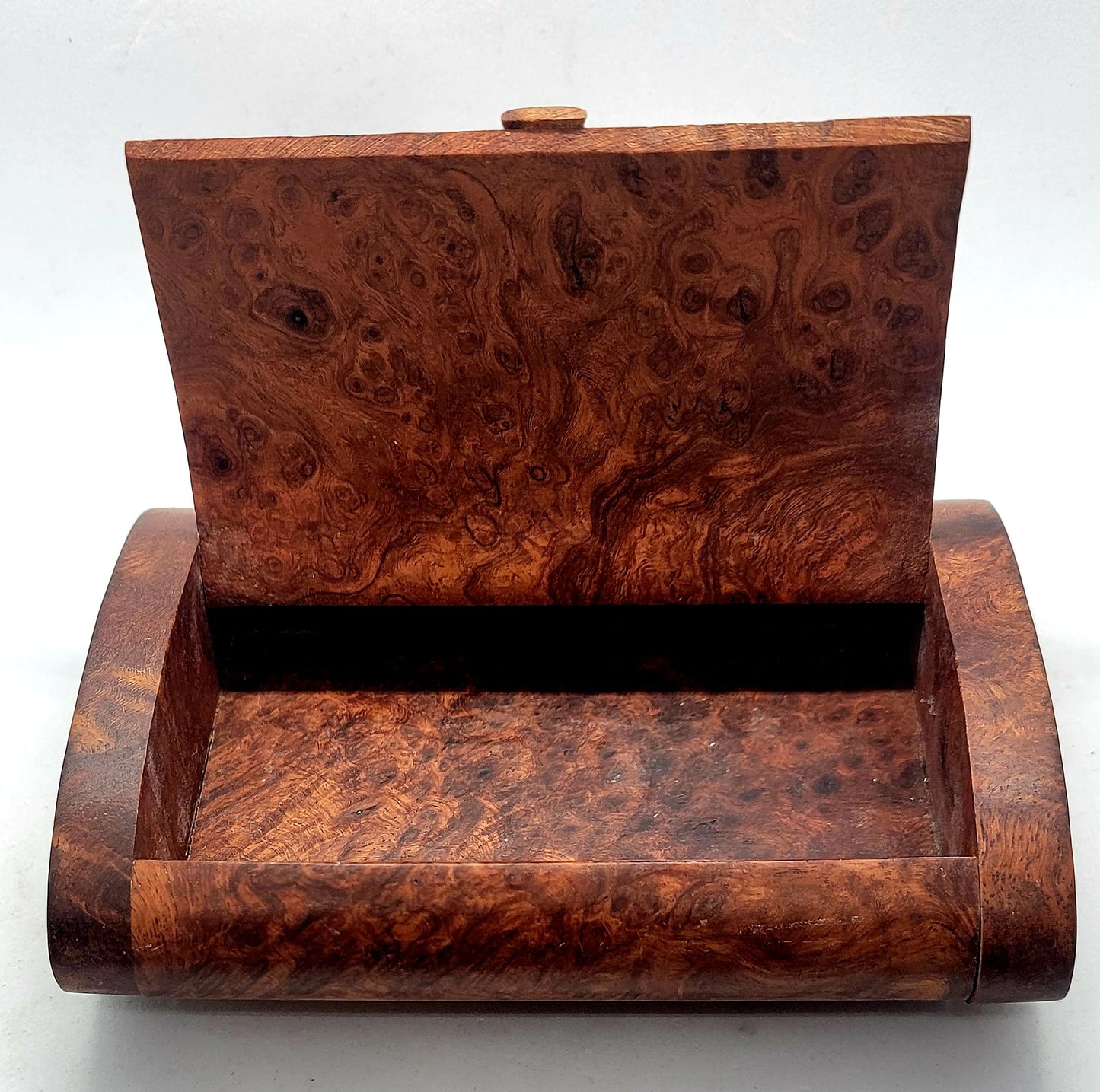 Vintage Russian Wood Cigarette Case