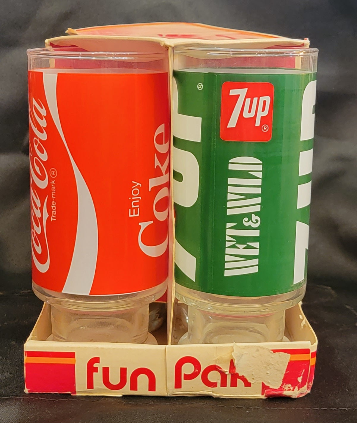 Vintage Anchor Hocking Fun Pak Set Of Six 15oz Glasses