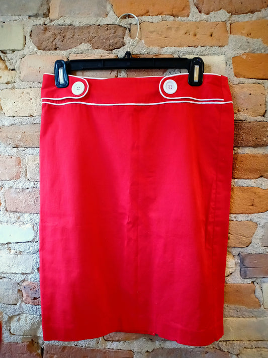 1980's Charlotte Russe Red Skirt