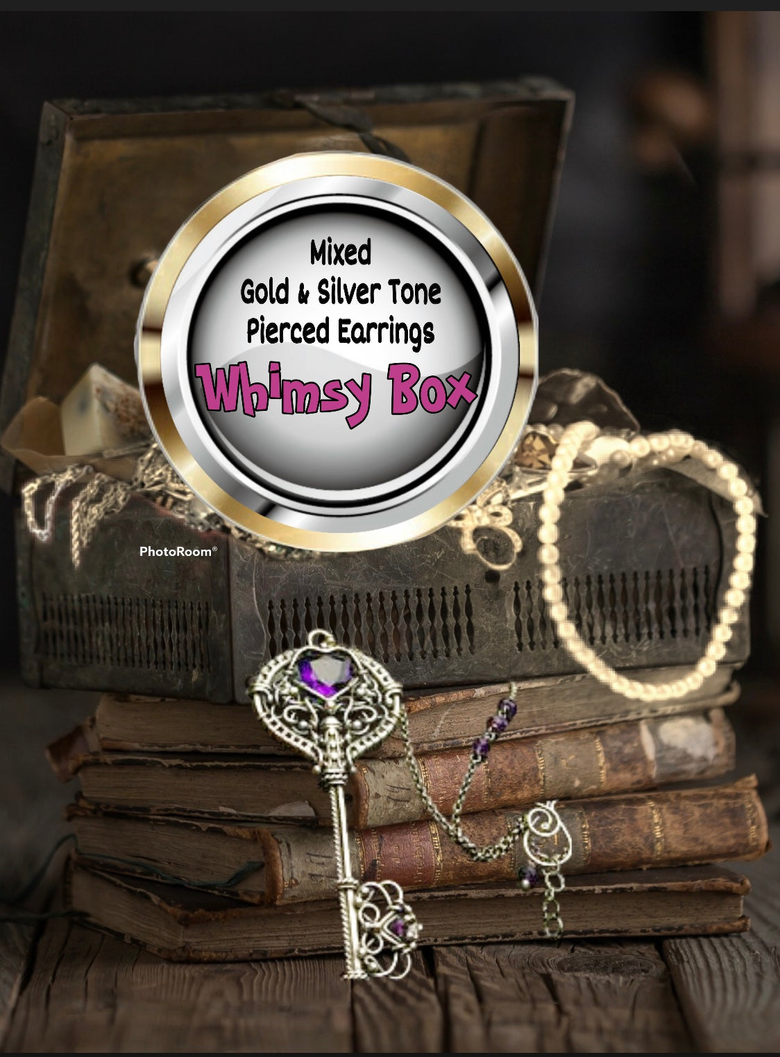 Mixed Gold & Silver Tone Jewelry With Pierced Earrings