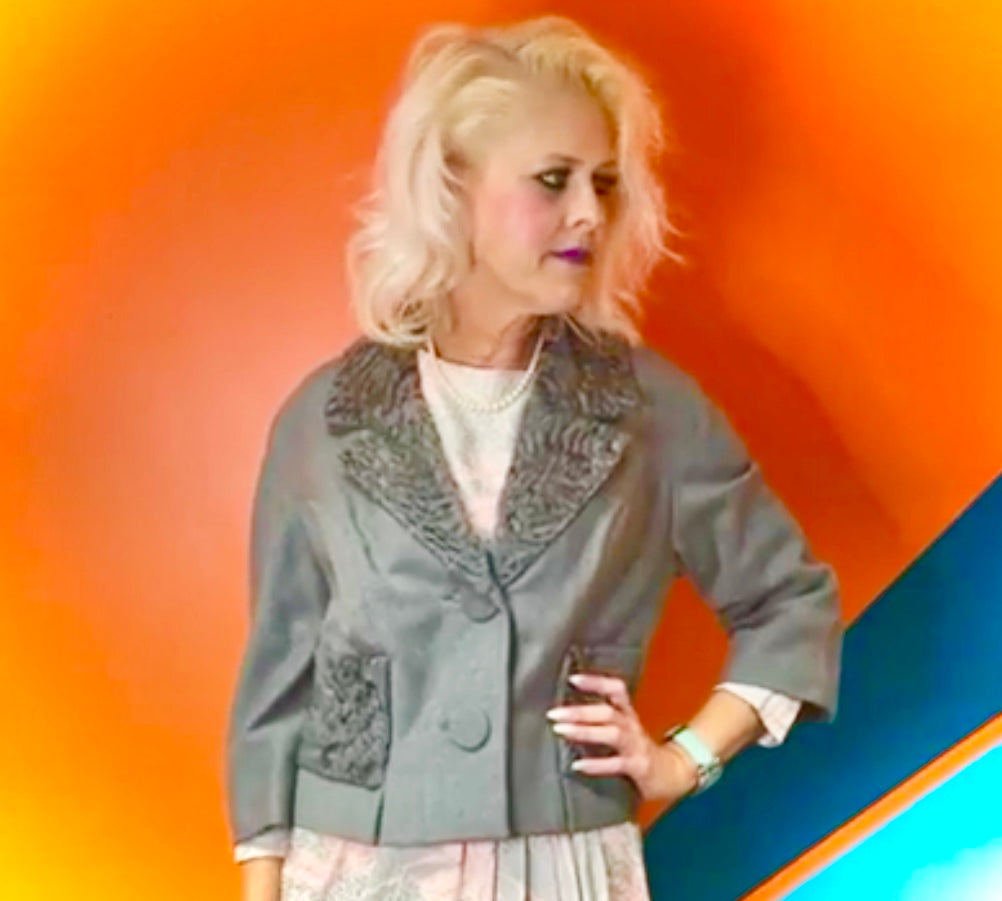 1950’s Vintage Joy of Wheaton Wool & Persian Bomber Jacket