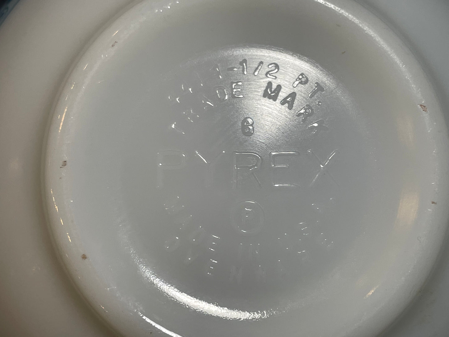 Set of 4 Vintage Pyrex Blue Horizon Cinderella Bowls 441, 442, 443, 444