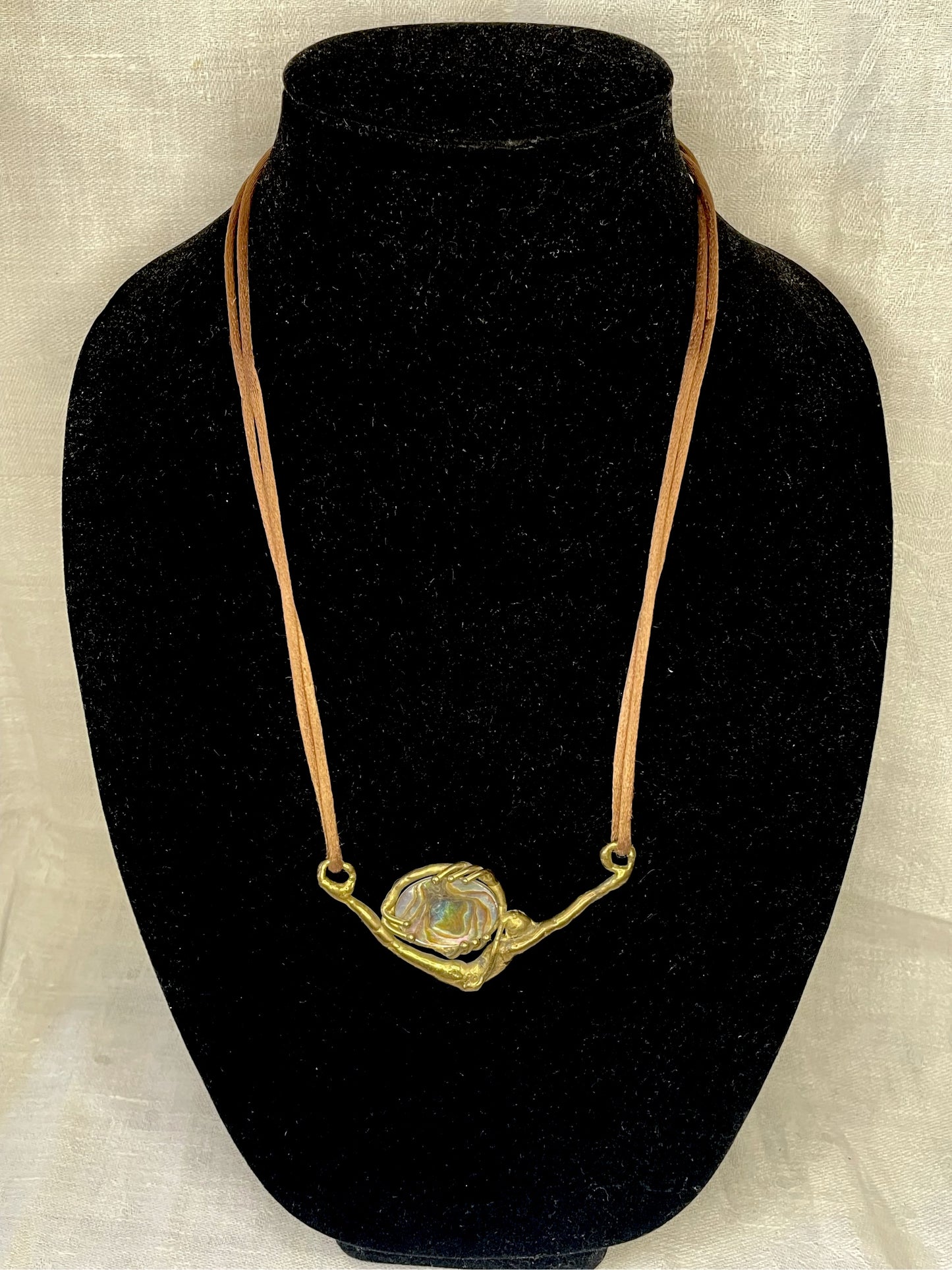 Vintage Artisan Abolone Necklace