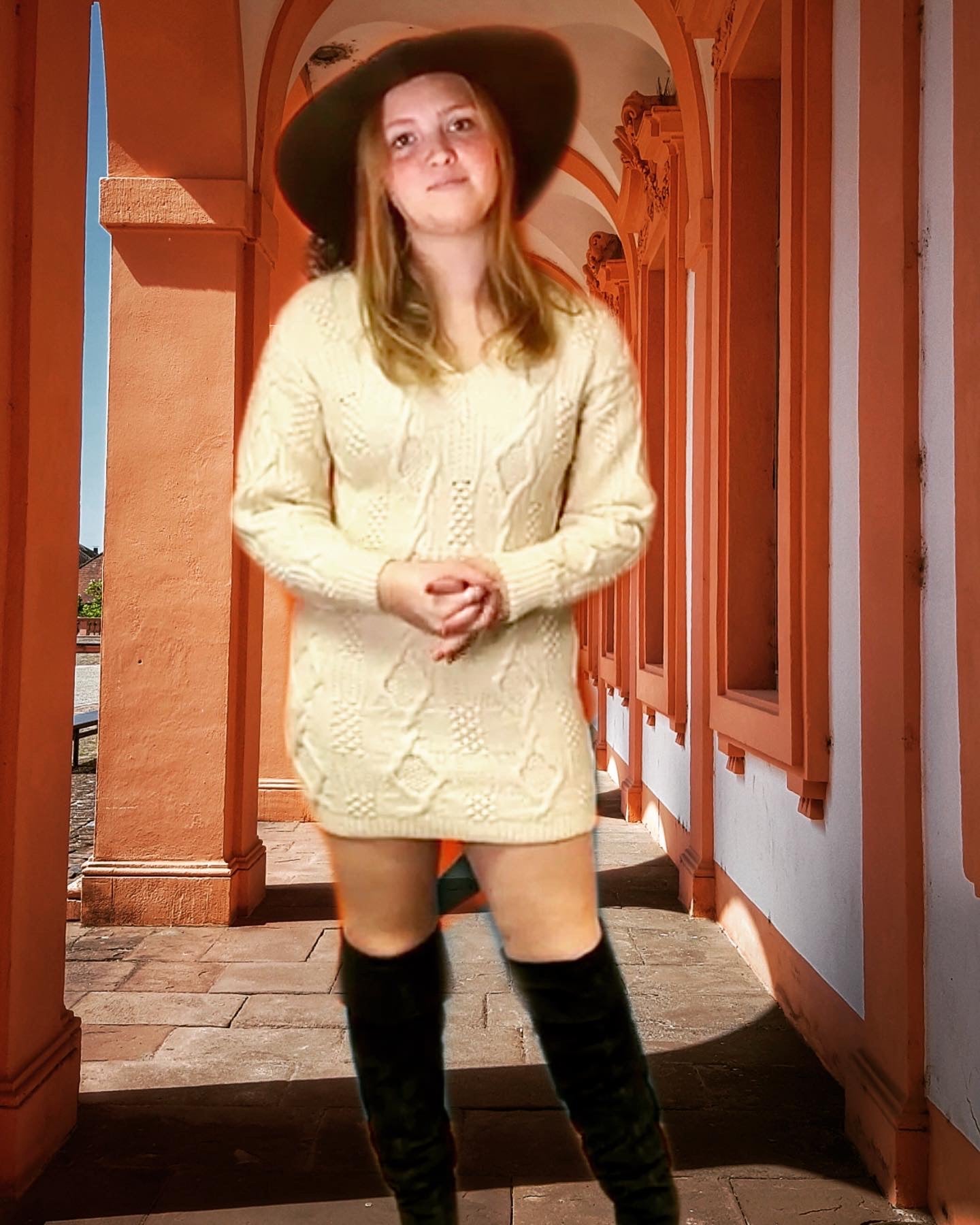 Vintage Neiman Marcus Cable Knit Sweater Dress