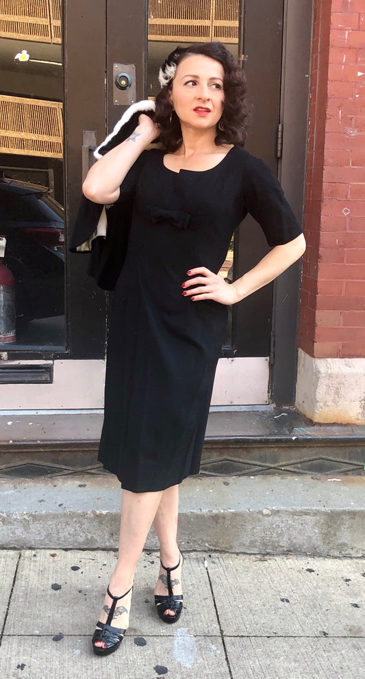 1950s 2pc Wool Dress & Jacket