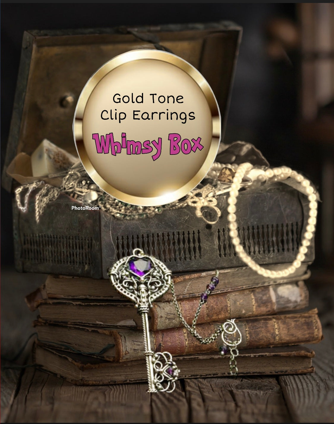 Gold Tone Accent Jewelry With Clip Earrings