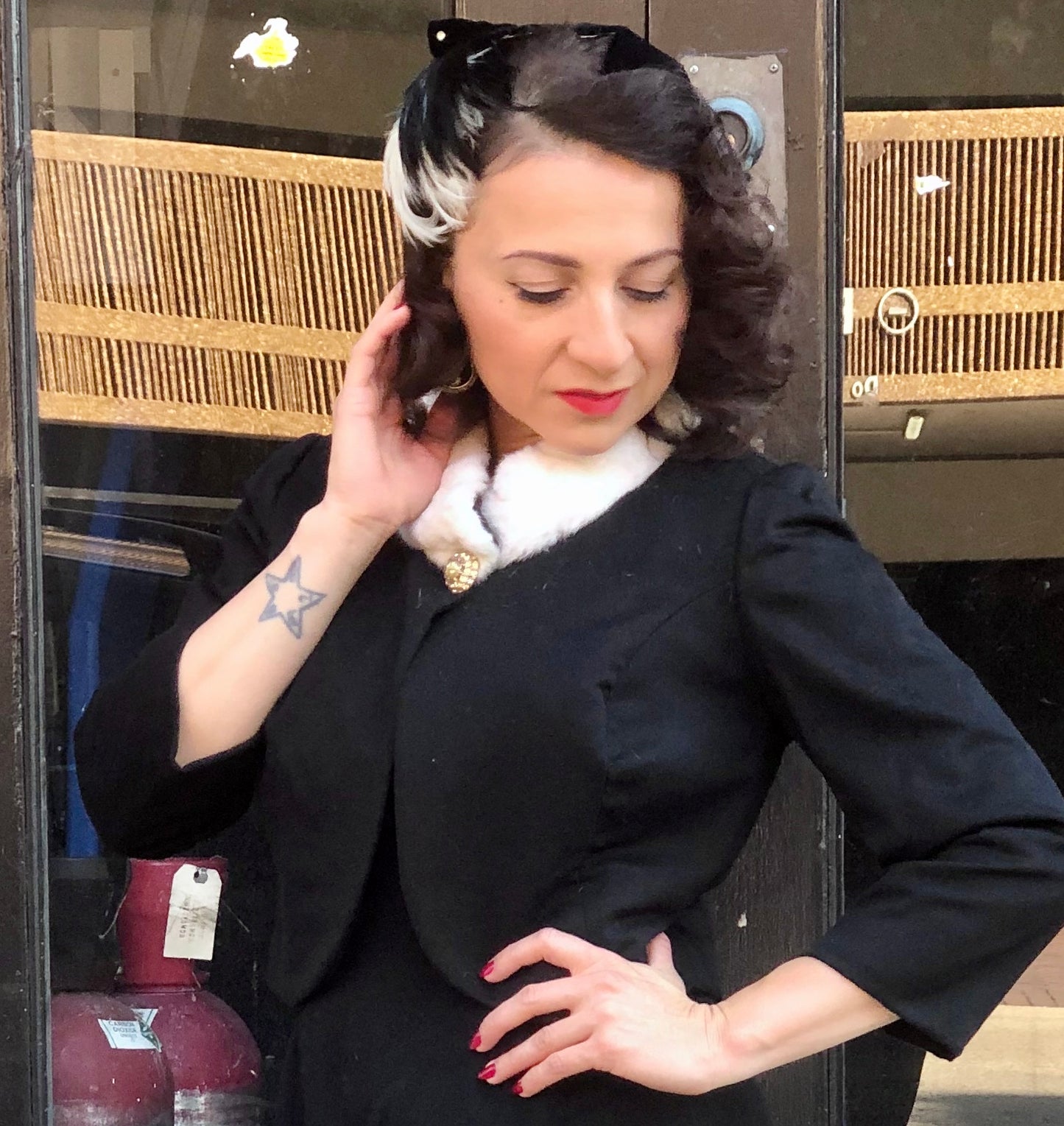1950s 2pc Wool Dress & Jacket