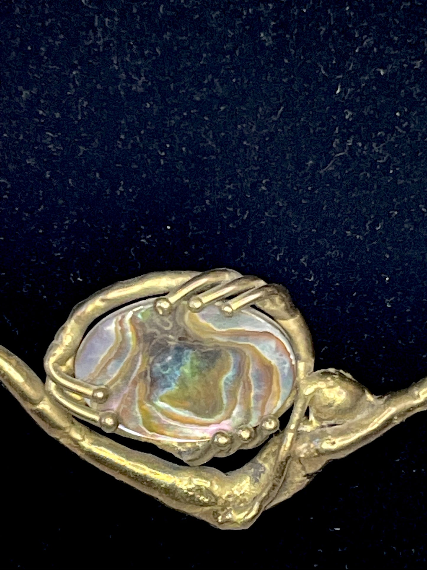 Vintage Artisan Abolone Necklace