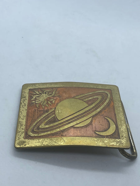 Vintage Horizon Brass & Copper Belt Buckle
