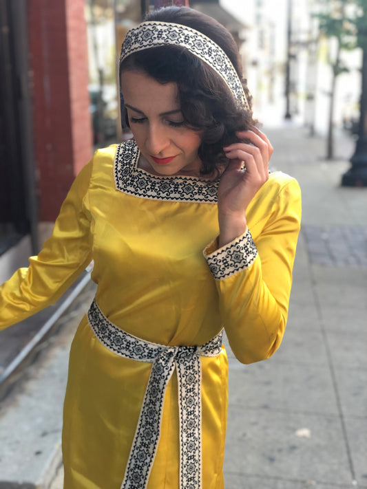 1960’s Handmade Saffron Sheath Dress