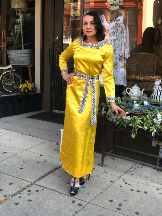 1960’s Handmade Saffron Sheath Dress