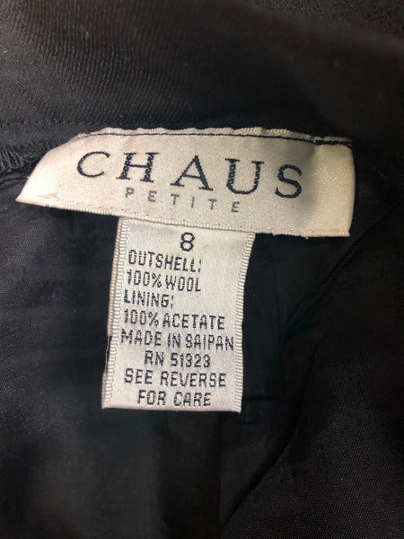 Chaus Black Wool Pants Size 8