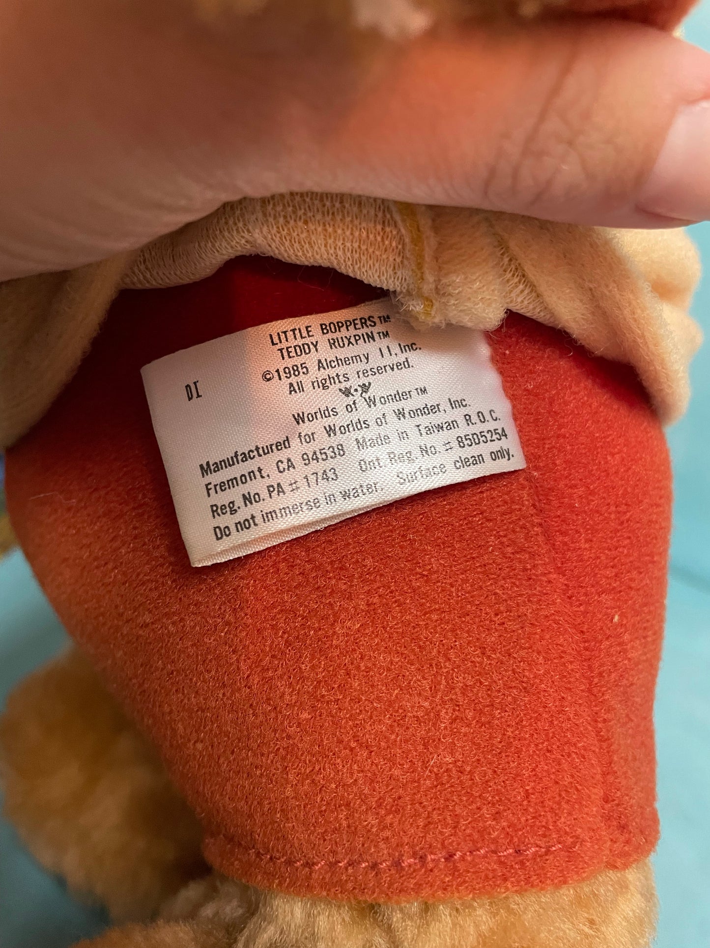 1985 Little Boppers Teddy Ruxbin Toy