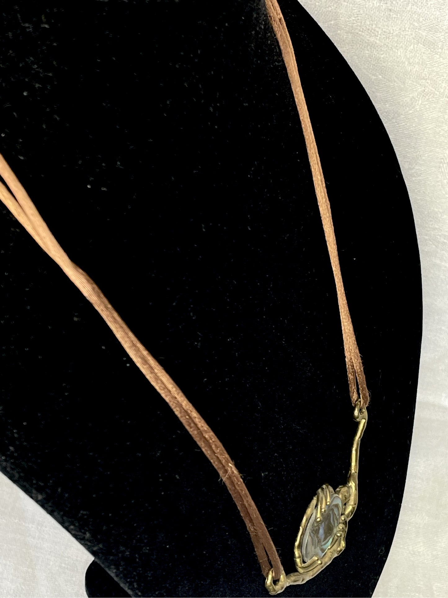 Vintage Artisan Abolone Necklace