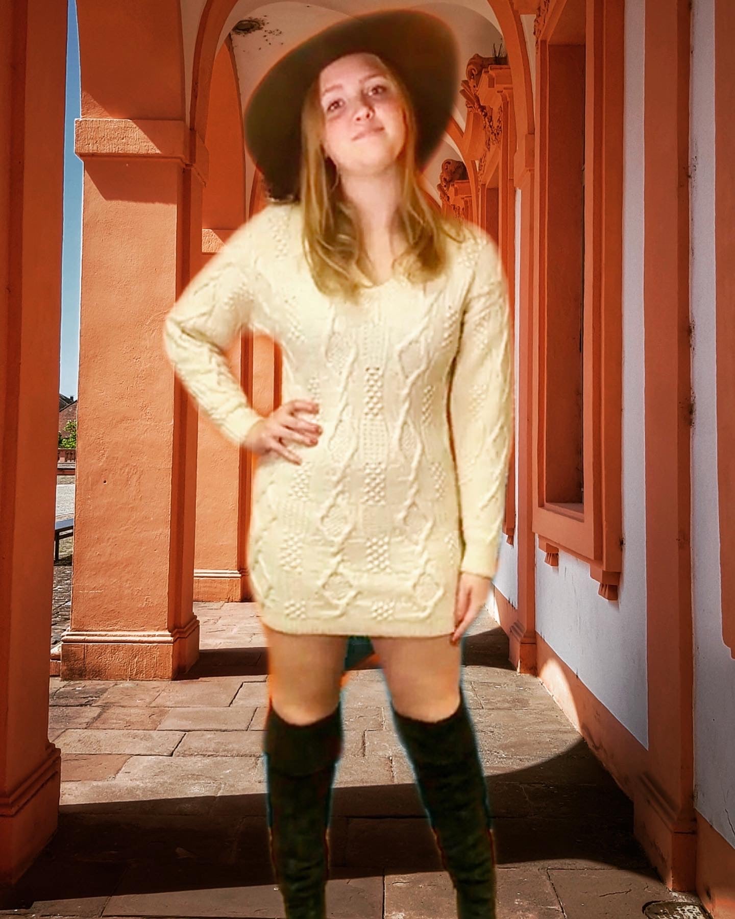 Vintage Neiman Marcus Cable Knit Sweater Dress