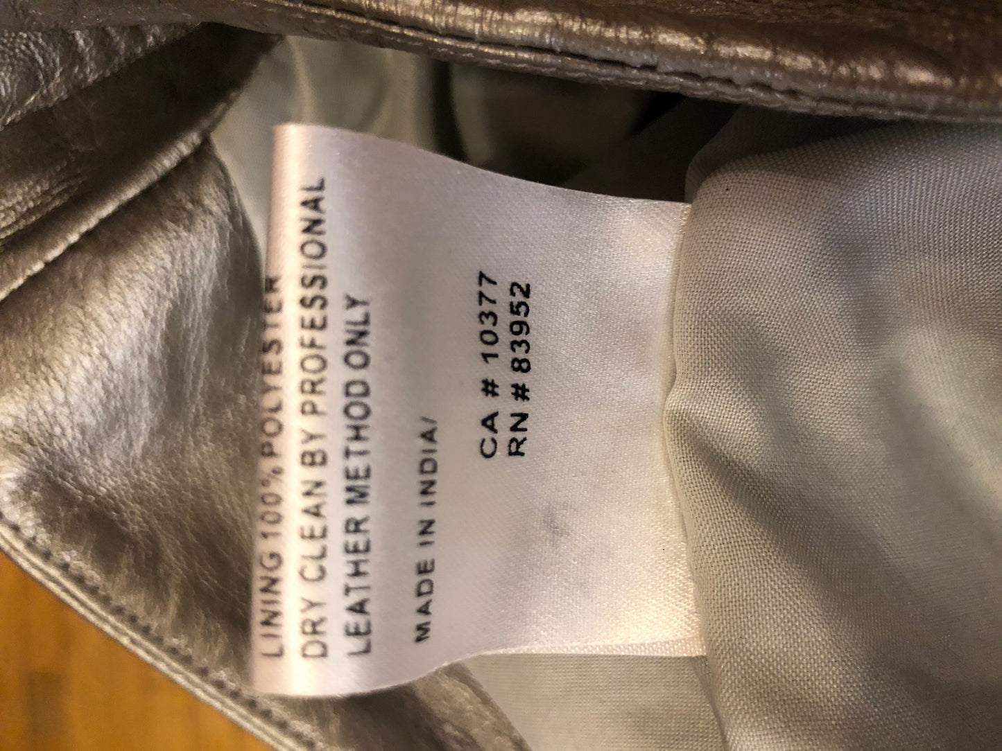 Vintage Margaret Godfrey Silver Metallic Leather Pants