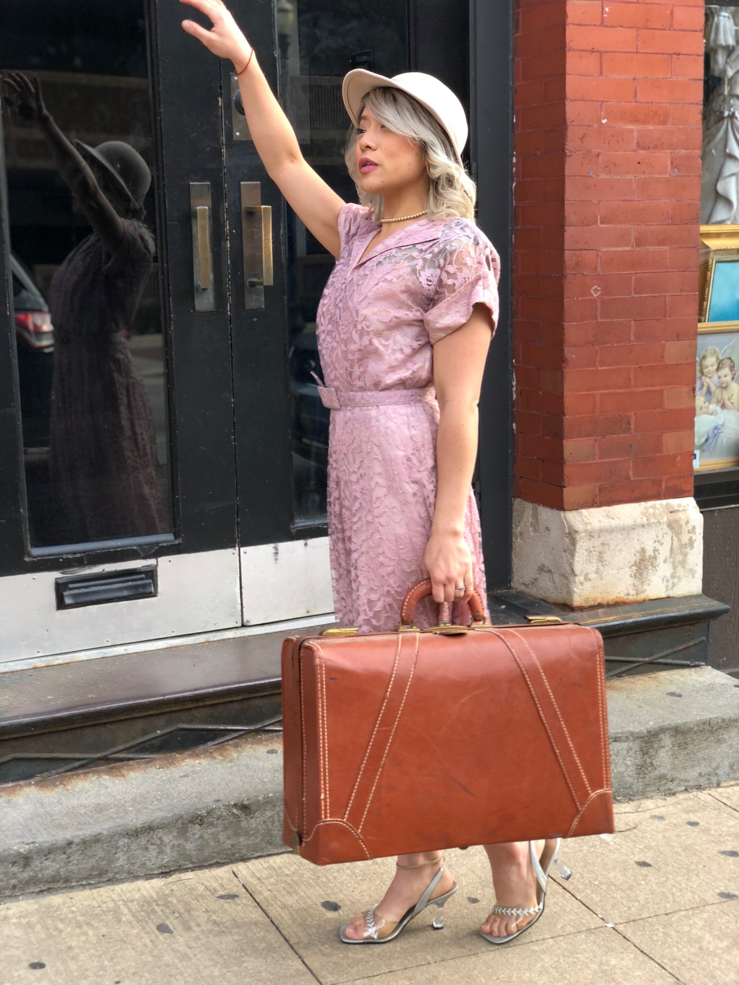 Vintage 1950’s Form Fit Lace Pin-Up Cocktail Dress
