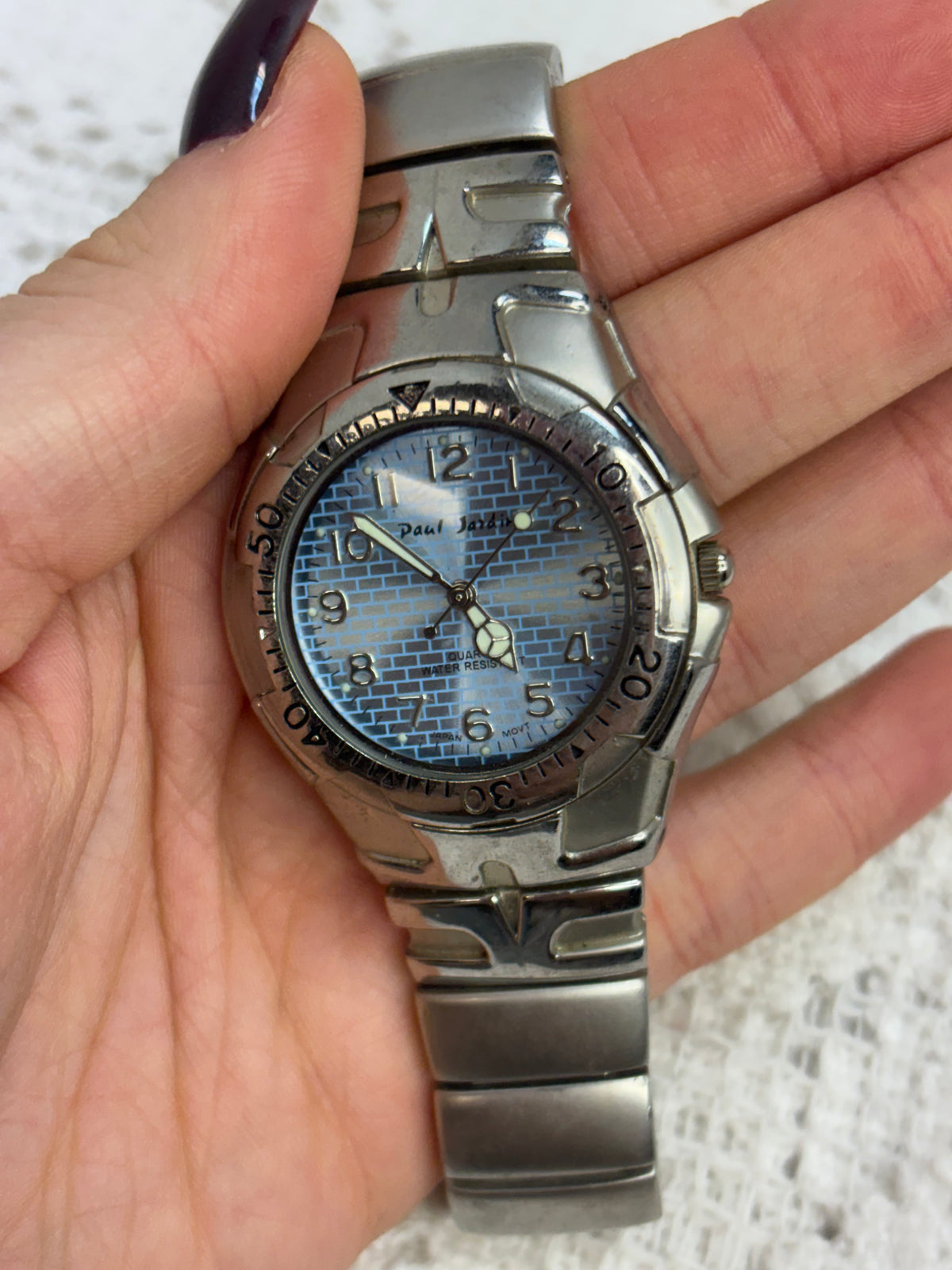 Paul Jardin white & silver men’s watch