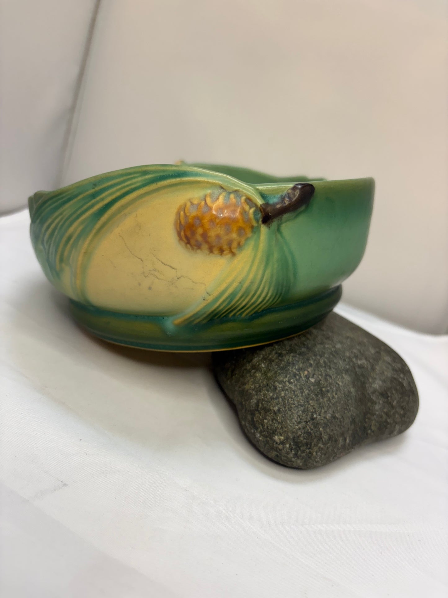 Vintage Roseville Pottery Pinecone Art Pottery Bowl