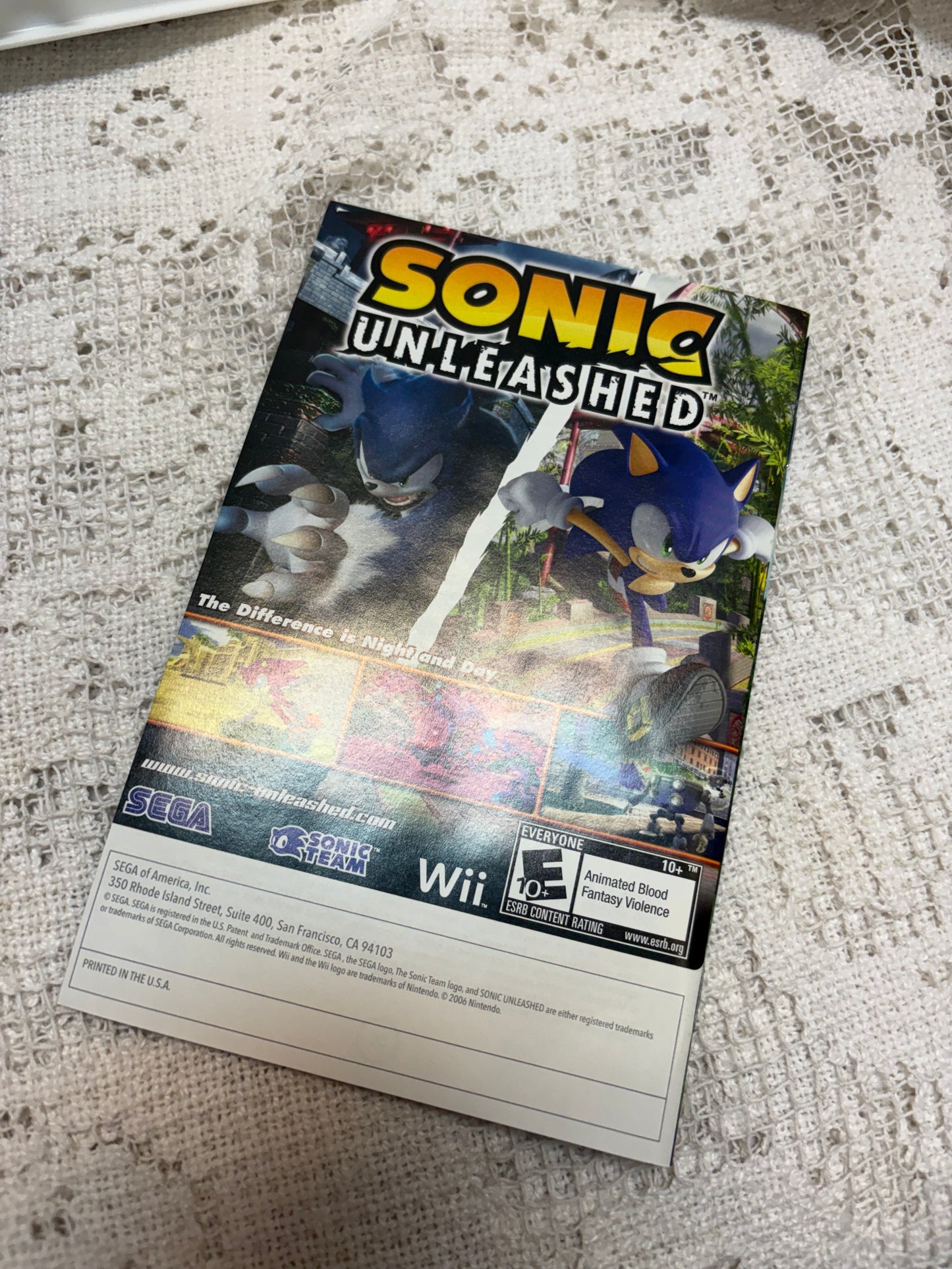 Sonic and the Black Knight Sega Wii Game