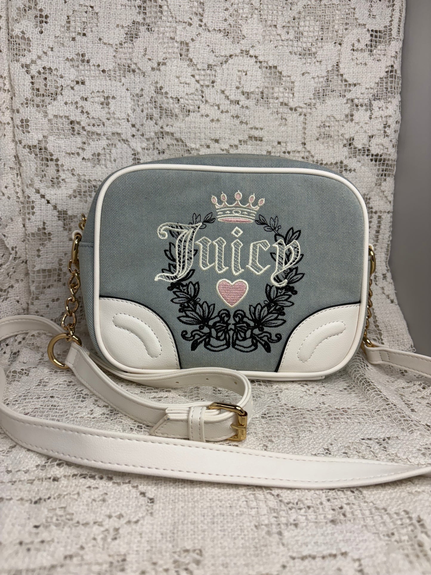 Juicy Couture Washed Denim Purse